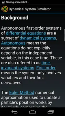 Dynamical System Simulator android App screenshot 2