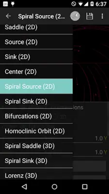 Dynamical System Simulator android App screenshot 8